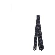 Blauwe Zijden Stropdas - Klassiek Design Tie-Cpet19 Tagliatore , Black...
