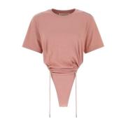 Donker roze katoenen bodysuit Y/Project , Pink , Dames