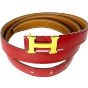 Tweedehands riem Hermès Vintage , Red , Dames