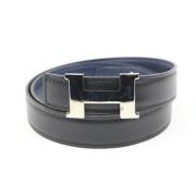 Pre-owned Fabric belts Hermès Vintage , Black , Unisex