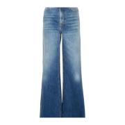 Vintage Flare Denim Jeans La DoubleJ , Blue , Dames
