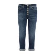 Stijlvolle Cropped Jeans voor Vrouwen Dondup , Blue , Dames