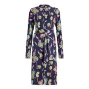 Bloemenprint overhemdjurk PS By Paul Smith , Blue , Dames