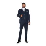 Suit with vest Canali , Blue , Heren