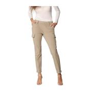 Cargo broek met curvy pasvorm in technisch jersey Mason's , Beige , Da...