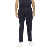 Wollen Plooi Broek Officine Générale , Blue , Heren