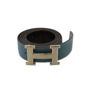 Pre-owned Leather belts Hermès Vintage , Blue , Unisex
