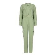 Elegante Rits Jumpsuit Silvian Heach , Green , Dames