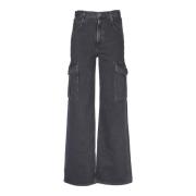 Wijde Jeans in Zwart Agolde , Black , Dames