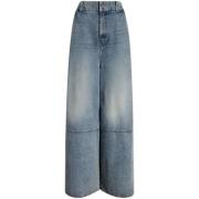 Wijde Jeans voor Modebewuste Vrouwen Khaite , Blue , Dames