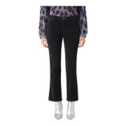 Flared Velvet Damesbroek Liu Jo , Black , Dames