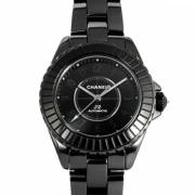 Zwarte Metalen Chanel Horloge Chanel Vintage , Black , Heren