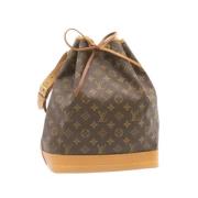 Bruine Canvas Noe Handtas Louis Vuitton Vintage , Brown , Dames