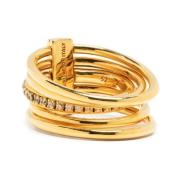 Gouden Solar Kristallen Ring Panconesi , Yellow , Dames