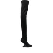 Zwarte Neo Dij Knie Laars Rick Owens , Black , Dames