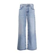 Relaxte Wide-Leg Fusion Organische Denim Jeans Agolde , Blue , Dames