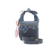 Pre-owned Leather louis-vuitton-bags Louis Vuitton Vintage , Blue , Da...