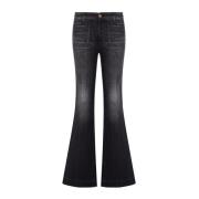 Delphine Boot-cut Jeans Seafarer , Black , Dames