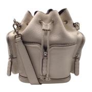 Beige Leren Fendi Bucket Tas Fendi Vintage , Beige , Dames