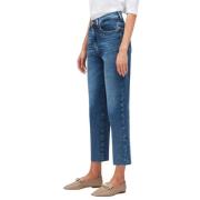 Vintage High Waist Straight Cut Jeans 7 For All Mankind , Blue , Dames