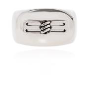 Ring met logo Balenciaga , Gray , Heren