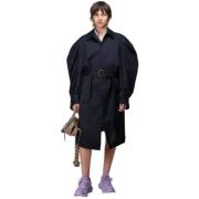 Luxe Oversize Trenchcoat voor Vrouwen Balenciaga , Black , Dames