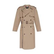 Stijlvolle Double-Breasted Trenchcoat Balenciaga , Beige , Dames