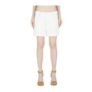 Witte Denim Shorts - Trendy Model Dsquared2 , White , Dames