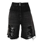 Versleten denim shorts Givenchy , Black , Dames