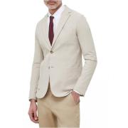 Beige Shawl Neck Button Jas Guess , Brown , Heren