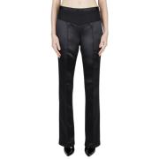 Satin Tuxedo Broek Helmut Lang , Black , Dames