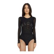 Transparante Logo Body John Richmond , Black , Dames