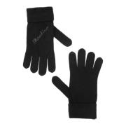 Effen Logo Handschoenen Moschino , Black , Dames