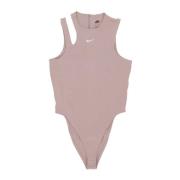 Essential Bodysuit Tank - Diffused Taupe/White Nike , Beige , Dames