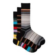 Italiaanse Gestreepte Sokkenset Paul Smith , Black , Heren