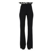 Elegante zwarte flare-fit broek Pinko , Black , Dames