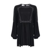 Crepe Blouse - Stijlvol en Trendy Pinko , Black , Dames