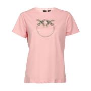 Quentin Jersey T-Shirt Pinko , Pink , Dames