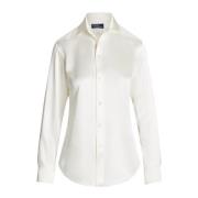Klassieke Zijden Overhemd Polo Ralph Lauren , White , Dames