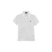 Wit Kortemouw Gebreid Piqué Shirt Polo Ralph Lauren , White , Heren
