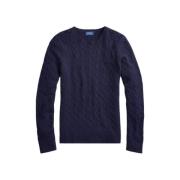 Iconische Cashmere Polo Sweater Polo Ralph Lauren , Blue , Dames