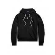 Hoodie met rits in katoenmix Polo Ralph Lauren , Black , Dames