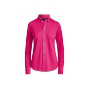 Heidi Gewatteerde Gebreide Polo Shirt Polo Ralph Lauren , Pink , Dames