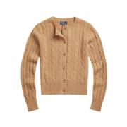 Gebreide Kasjmier Cardigan Polo Ralph Lauren , Brown , Dames