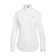 Witte Stretch Overhemd Ralph Lauren , White , Dames