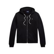 Zwarte Hoodie met Rits - Maat: S, Kleur: Polo Black Ralph Lauren , Bla...