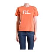 Stijlvolle T-shirts voor Mannen en Vrouwen Ralph Lauren , Orange , Dam...