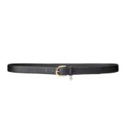 Verfijnde leren riem met exclusieve hanger Ralph Lauren , Black , Dame...