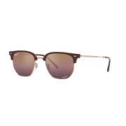 Bordeaux/Rose Gold Polarized Sungles Ray-Ban , Yellow , Unisex