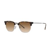 Stylish Clubmaster Sunglasses RB 4418 Ray-Ban , Brown , Unisex
